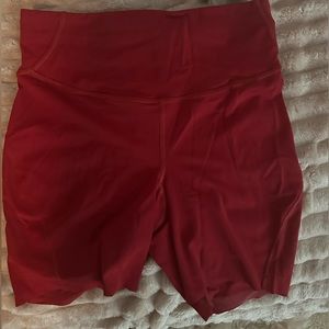 Lululemon Base Pace Biker Shorts Dark Red size 6